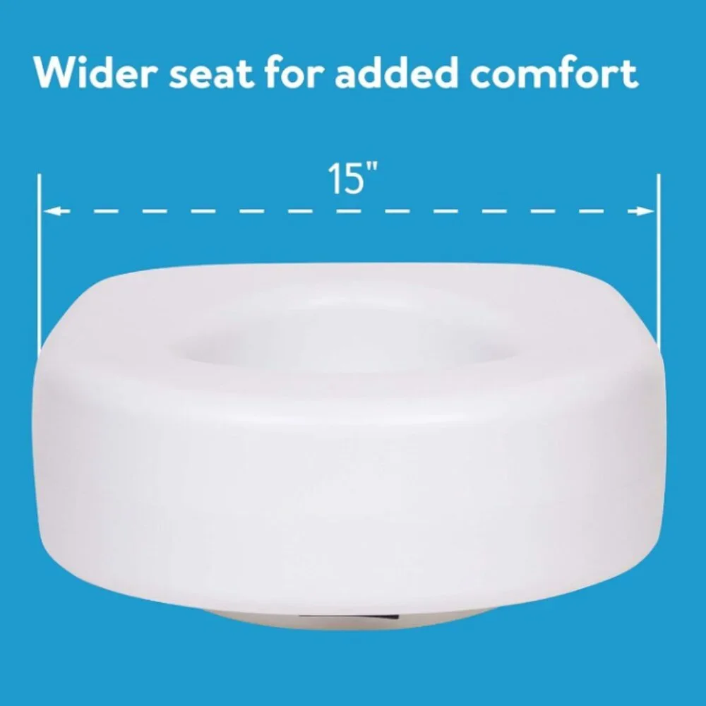 Carex Economy Raised Toilet Seat, 5.5'' White, 300 lb Capacity - 1 Count‎